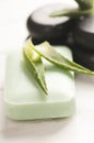 Aloe vera soap Royalty Free Stock Photo