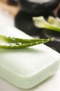 Aloe vera soap Royalty Free Stock Photo