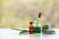 Aloe vera spa treatments on white wooden table. Healthcare and body therapy massage relaxation concept. Beauty and Healthy theme. Royalty Free Stock Photo