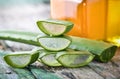 Aloe Vera use in spa for skin care Royalty Free Stock Photo