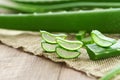 Aloe Vera very useful herbal medicine for skin treatment and use in spa for skin care. herb in nature Royalty Free Stock Photo