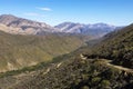 Aloes on one side of the valley in Gamkaskloof Royalty Free Stock Photo