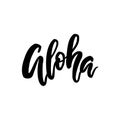 Aloha brush lettering.
