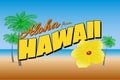 Aloha from Hawaii postcard style design Royalty Free Stock Photo