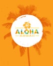 Aloha Hawaii Creative Summer Beach Tropical Vector Design Element Royalty Free Stock Photo