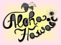 Aloha Hawaii lettering vector