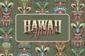 Aloha Hawaii paradise poster colorful