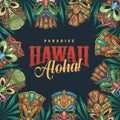 Aloha Hawaii paradise sticker colorful