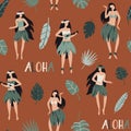 Aloha seamless pattern Royalty Free Stock Photo