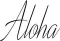 Aloha text sign illustration