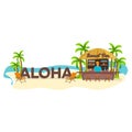 Aloha. Travel. Palm, drink, summer, lounge chair, tropical.