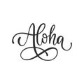 Aloha vector lettering.