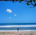 alone on a beautiful kuta beach