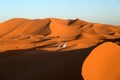 Alone berber in Sahara desert. Royalty Free Stock Photo