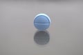 Alone blue round tablet Royalty Free Stock Photo