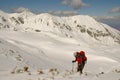 Alone climber in the mountains Royalty Free Stock Photo