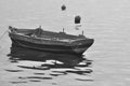 Alone fishing boat in the sea Royalty Free Stock Photo