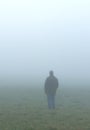 Alone in Fog Royalty Free Stock Photo