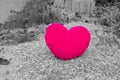 Alone heart : color heart from background.