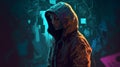 Alone Hemipode In Cyberpunk Hoodie