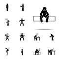 alone, lonely icon. Negative Character icons universal set for web and mobile