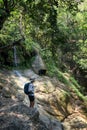 Alone man enjoying the environment in Thailand Royalty Free Stock Photo