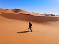 Alone in Sahara Desert, Algeria Royalty Free Stock Photo