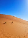 Alone in Sahara Desert, Algeria Royalty Free Stock Photo