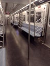 Alone In A Subway Car, NYC, NY, USA Royalty Free Stock Photo