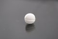 Alone white round tablet Royalty Free Stock Photo
