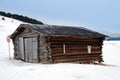 Alone winter cottage