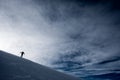 Alone in winter mountains Royalty Free Stock Photo