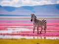 Alone zebra Royalty Free Stock Photo