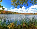 Fall colors at lake Logan