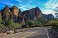 Along the Bush Highway by the Salt River east of Phoenix AZ Royalty Free Stock Photo