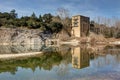 Along the Gardon river near the Bridge of Gard - Vers-Pont-du-Gard - Gard - Occitania Royalty Free Stock Photo