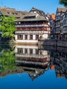 Ill River in Petite France, Strasbourg Royalty Free Stock Photo