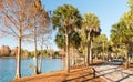 Along Lake Eola at dusk, Orlando