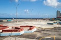 Along the Malecon, Havana, Cuba, 1950s recreation area Royalty Free Stock Photo