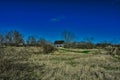 Along the path to barn ruins at Weldon Springs State Park Near Clinton Illinois Royalty Free Stock Photo