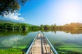 Along road landscape view in Ang Kaew Chiang Mai University Forested Mountain blue sky background Royalty Free Stock Photo