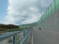 Along the road beside the river Setta in Monzuno Italy Appennino