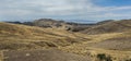 Along the road from San Pedro de Tiquina to Copacabana on the Titicaca lake, the largest highaltitude lake in the world 3808m Royalty Free Stock Photo