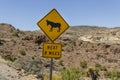 Along route 66, towards the village of Oatman Royalty Free Stock Photo