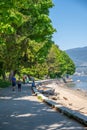 Along the seawall in Stanley Park Royalty Free Stock Photo