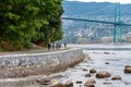 Along the seawall in Stanley Park Royalty Free Stock Photo