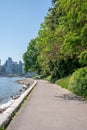 Along the seawall in Stanley Park Royalty Free Stock Photo