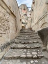 Along the street at the Sassi of Matera, Matera, Italy