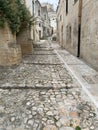 Along the street at the Sassi of Matera, Matera, Italy