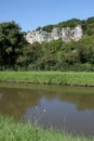 Along the velo on the canal du nivernais, rocks and cliffs, clamecy